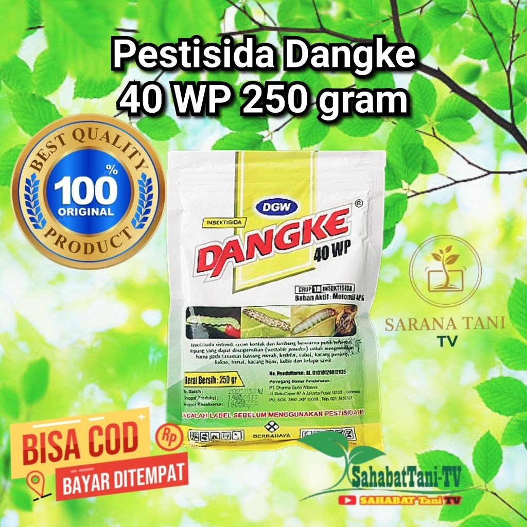 Dangke 40 WP 250 gram adalah insektisida sistemik dan racun kontak berbahan aktif metomil yang efekt