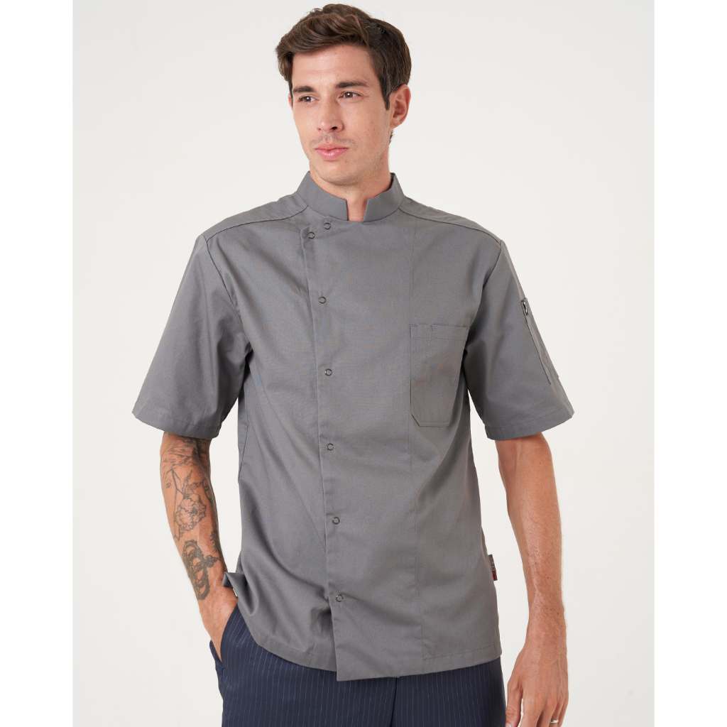 MUCHEF Chef Jacket / Baju Koki Malibu Grey