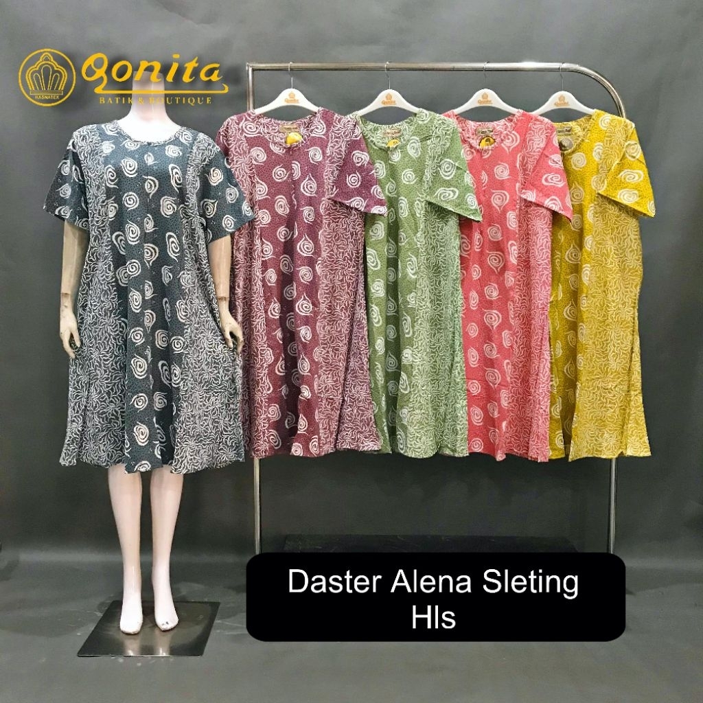 {Ld 122 Cm} Daster Qonita Batik Pekalongan ll Daster Alena Sleting Hls
