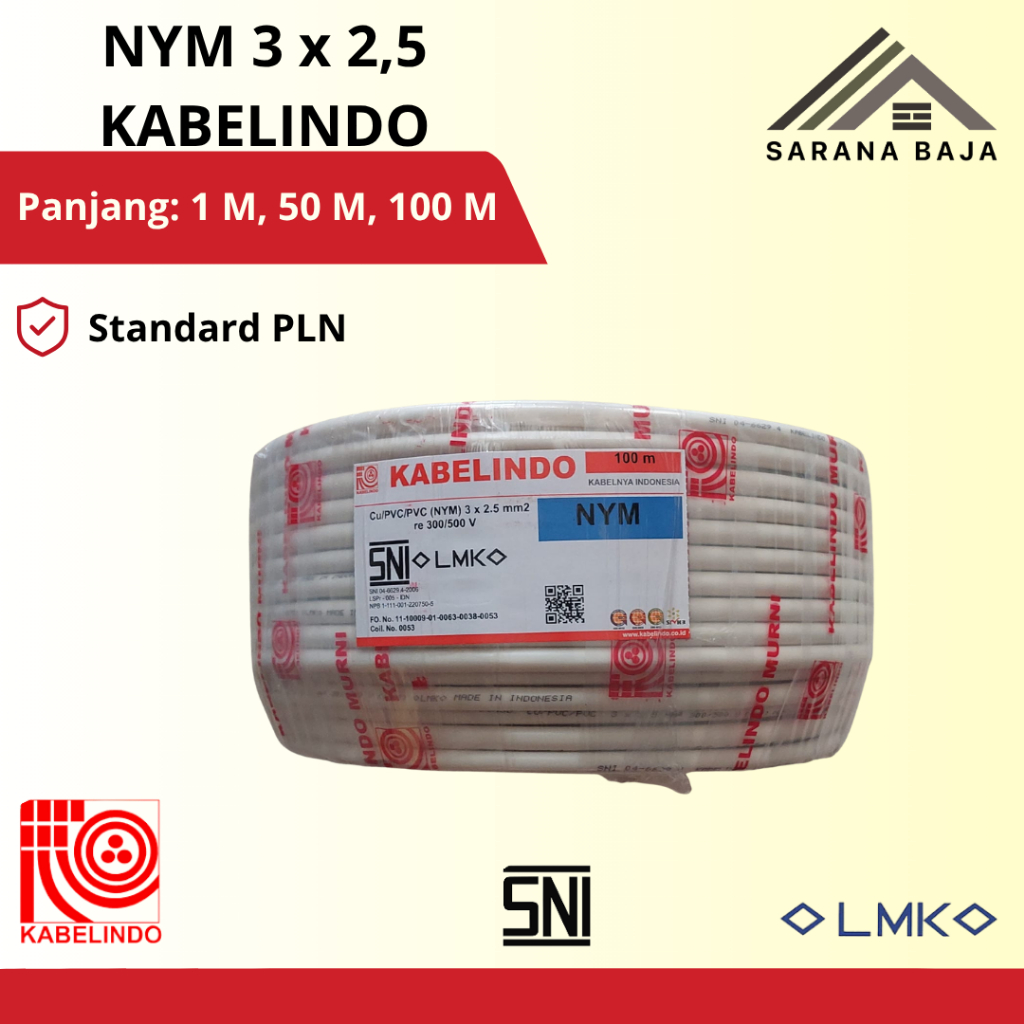 KABEL NYM 3 x 2,5 KABELINDO