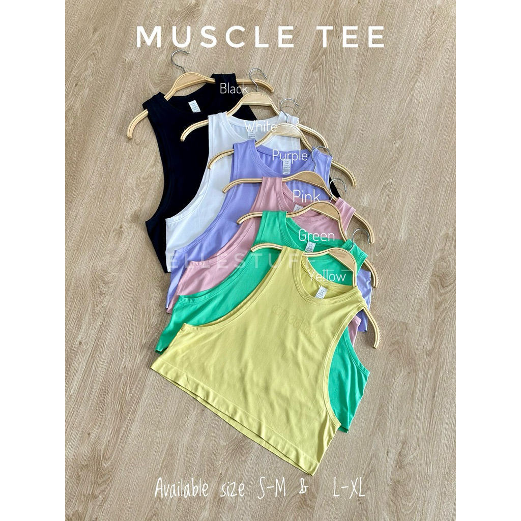 ellestuff MUSCLE TEE crop tee running top