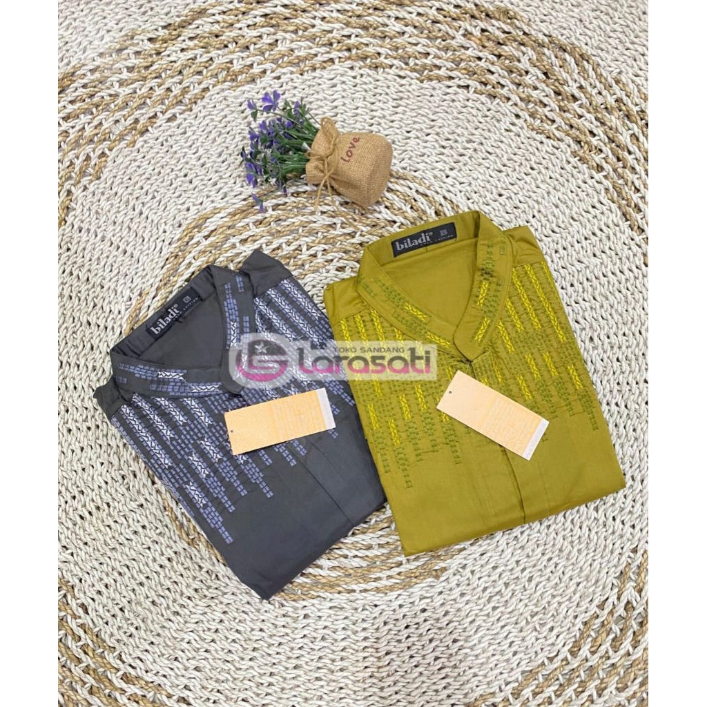 baju koko BILADI lengan pendek warna/baju koko kekinian/baju taqwa dewasa/