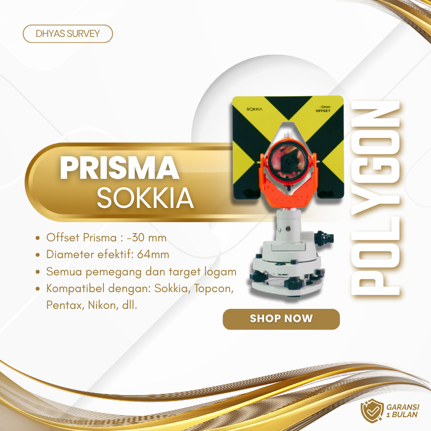Prisma Polygon Sokkia Prisma ADS Prisma Traverse untuk Total Station IM-52 IM-101 IM-105 CX-105 FX