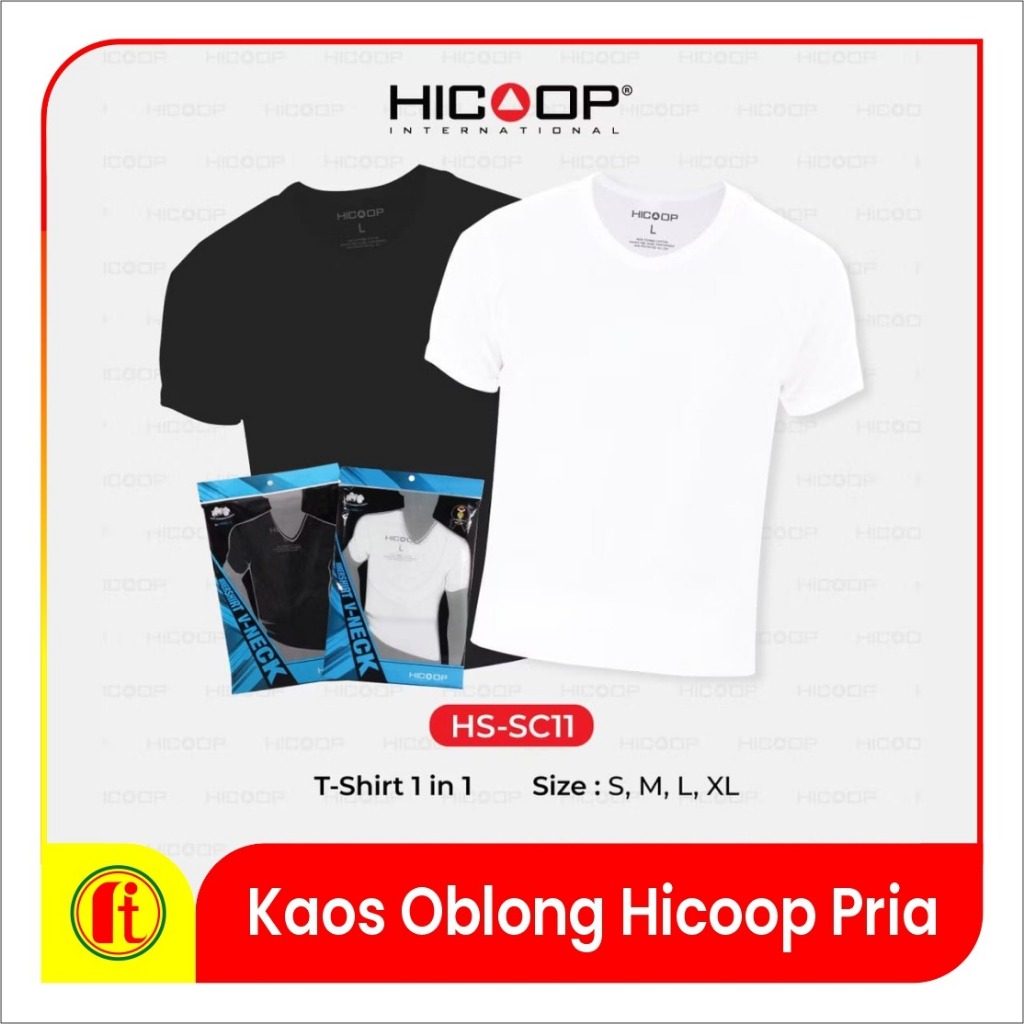 Kaos Oblong V-Neck Hicoop Pria Dewasa - RITA