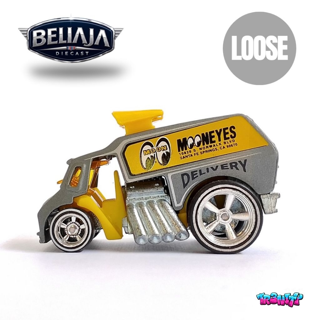 HOT WHEELS COOL ONE MOONEYES GREY DELIVERY BAN KARET LOOSE