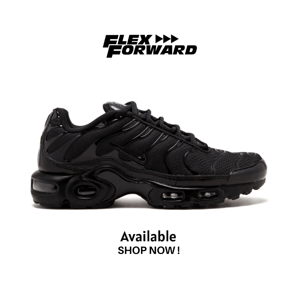 FlexForward. - Sepatu AirMax PlusTN Triple Black Allblack Sneakers Authentic