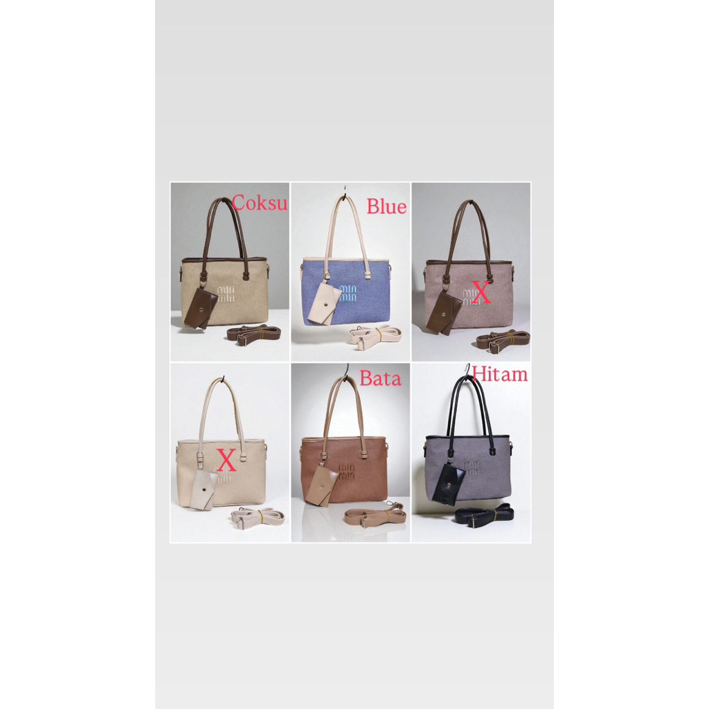 Mm Bags : Tas kotak motif denim