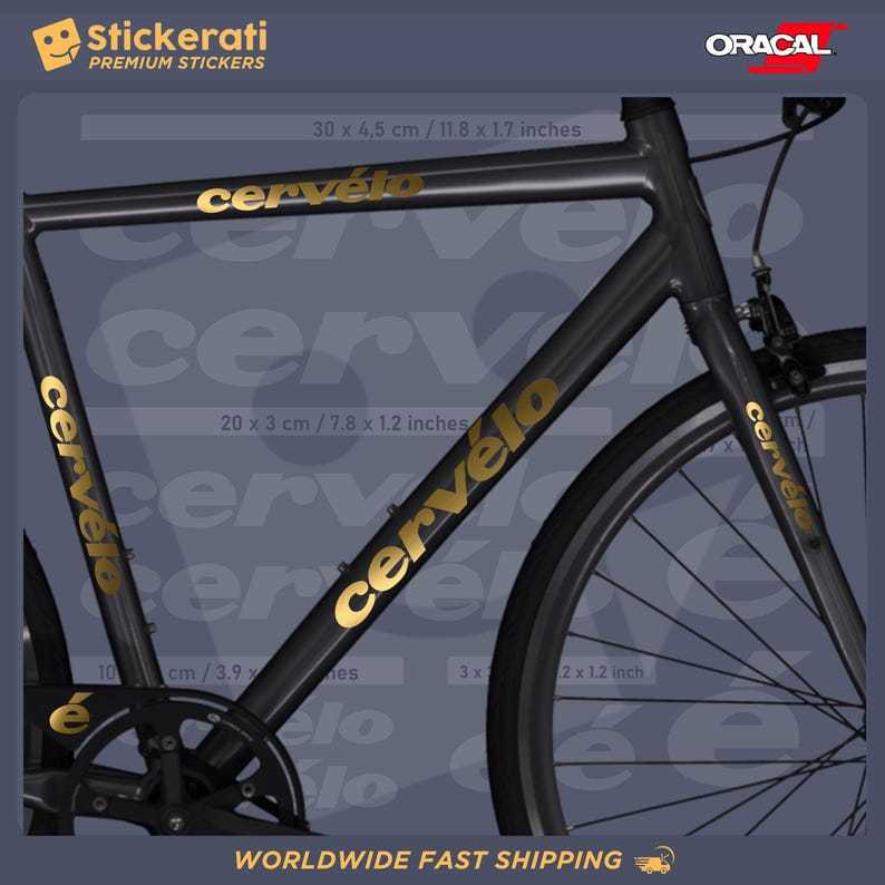 Sticker Sepeda Keren Stiker Cutting Sepeda Cervelo Tahan Air Free Custom