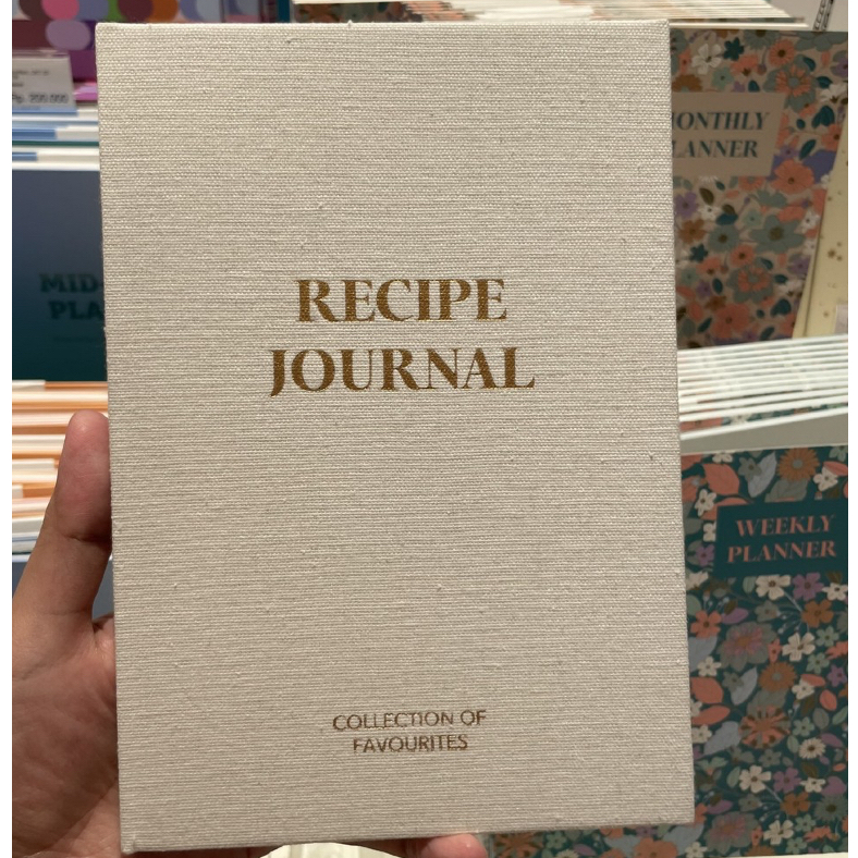 Flying Tiger Recipe Journal Buku Resep Kain Linen Buku Catatan Masakan Estetik