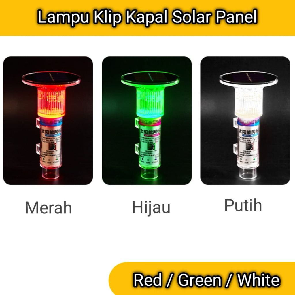 LAMPU KLIP JARING NELAYAN SOLAR LAMPU NAVIGASI KAPAL