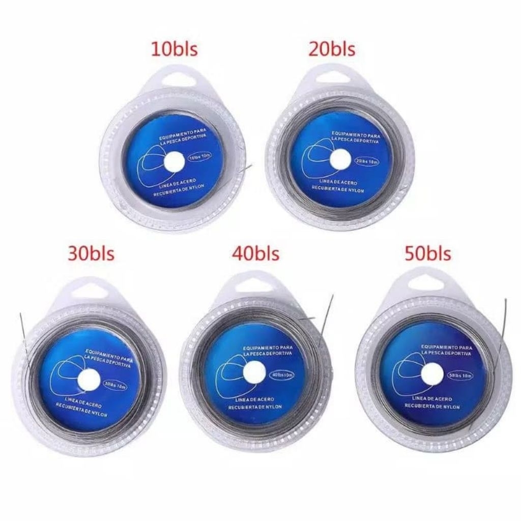 Senar Neklin Kawat Baja Wire Pancing 7 Strand 10 Meter