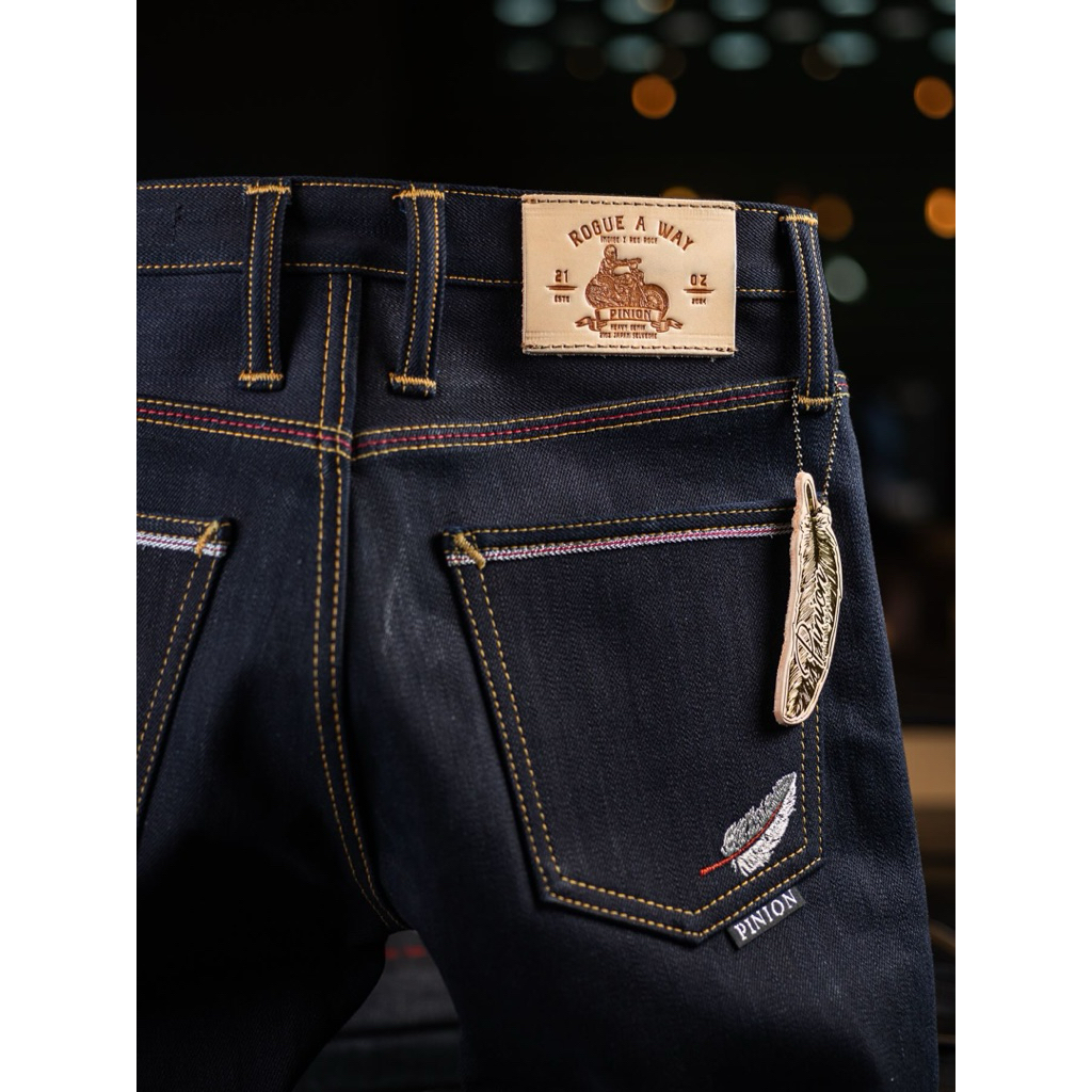 PINION DENIM -  Short Jeans 21oz Celana pinion denim pendek