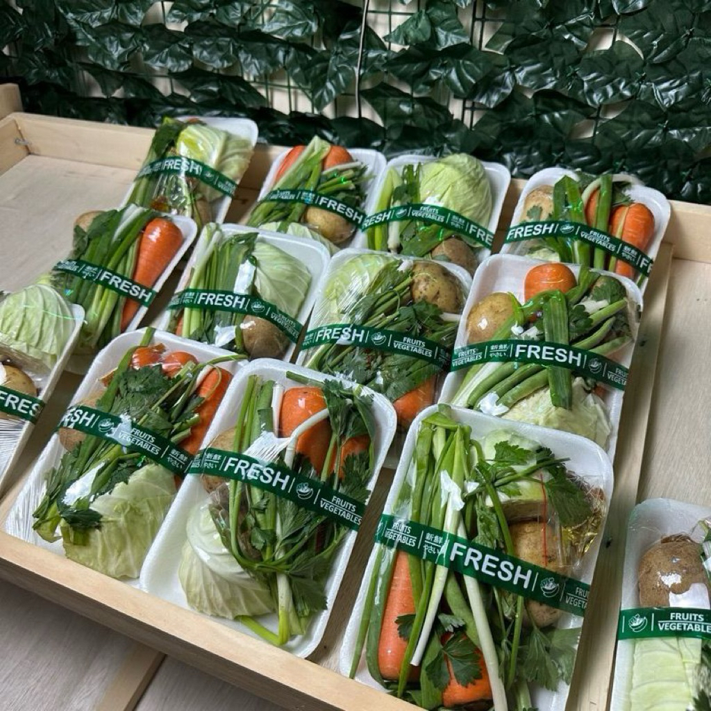Sayur sop, sayur packing siap olah  dan buah segar