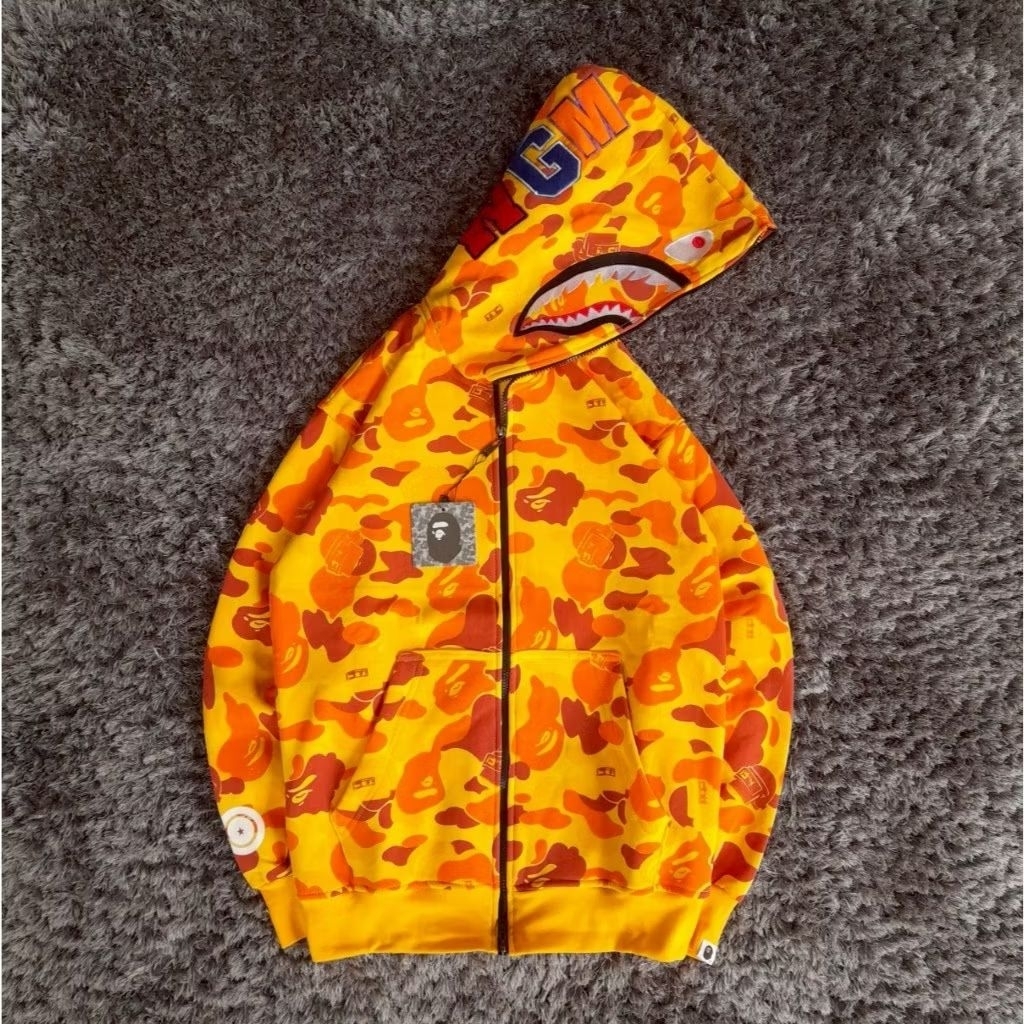 Hoodie Zipper Bape Shark Pubg Limited Edition Full Teg lebel