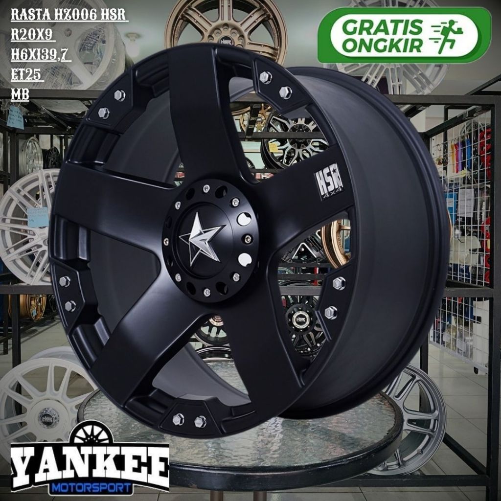 Pelek Velg Mobil Ring 20 untuk PAJERO,FORD RANGGER,HILUX DC,TRITON HSR RASTA HZ006 R20