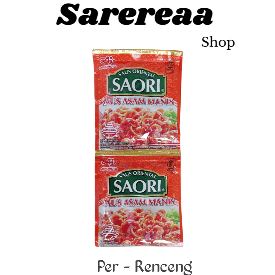 Saori Saus Asam Manis 25ml – 1 Renceng (Isi 10 Sachet) – Saori Asam Manis Mini