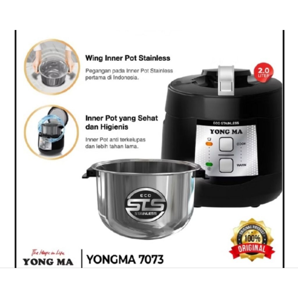 MAGIC COM YONGMA SCM-7073 STAINLESS (2LITER)