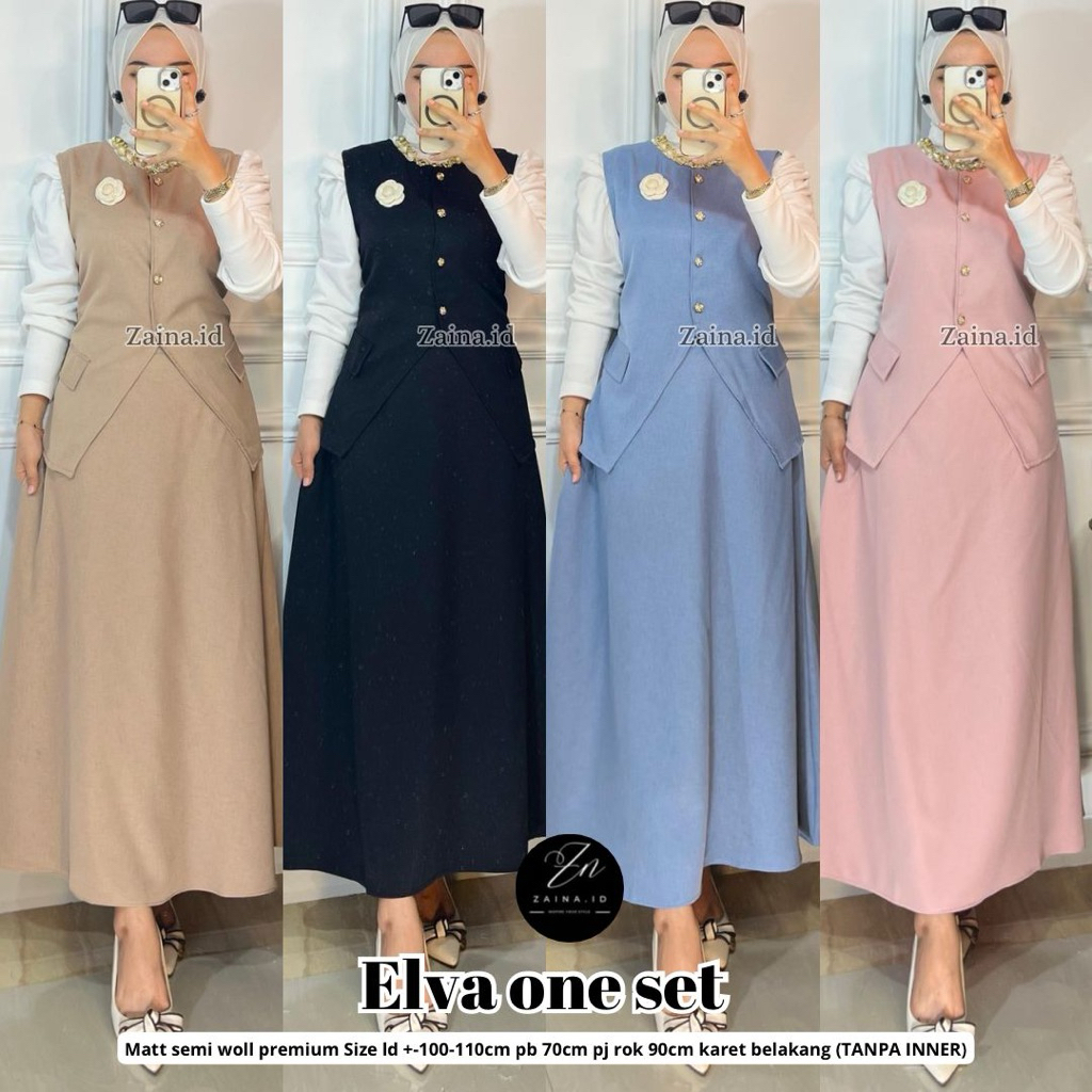 ZS Virly •Alca Hanah Oneset Rok Wanita / Daily Casual Setelan Rok dan Blouse Wanita