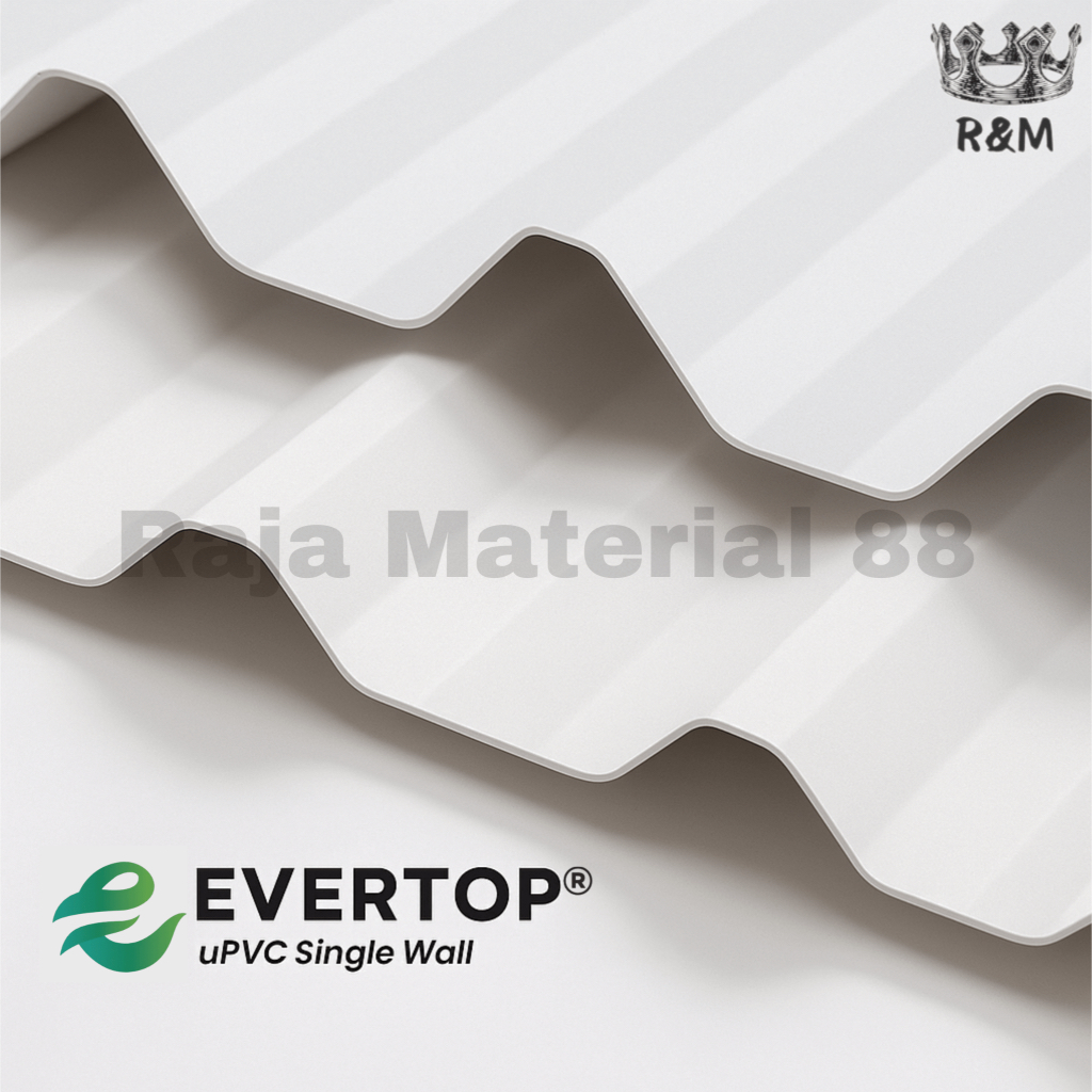 Atap uPVC Setara Alderon Single Layer Singlewall 1,5 mm | Atap uPVC Evertop | Solusi Terbaik Proyek 