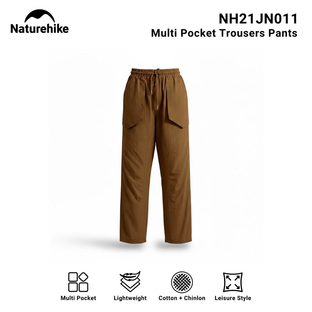 CELANA PANJANG OUTDOOR NATUREHIKE NH21JN011 RETRO TROUSERS LONG PANTS CELANA PARASUT MULTI POCKET PE