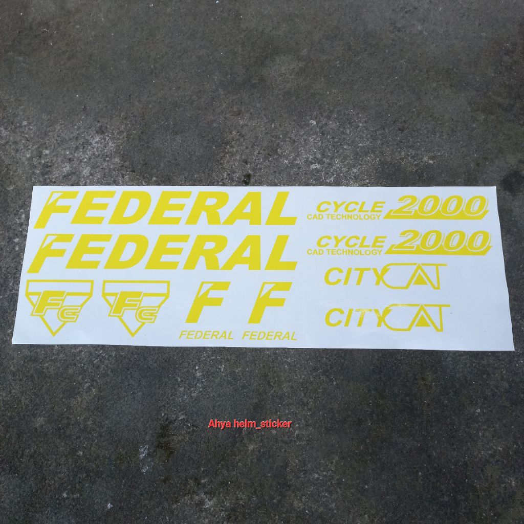 Cutting sticker sepeda FEDERAL FC 2000 CITY CAT