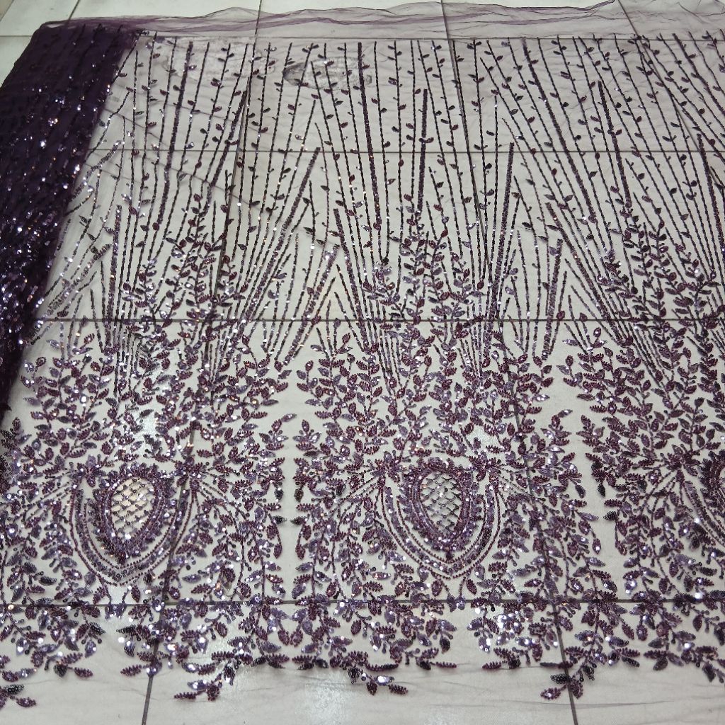 Kain tile payet korea premium / Kain tile payet mewah ful aksesoris