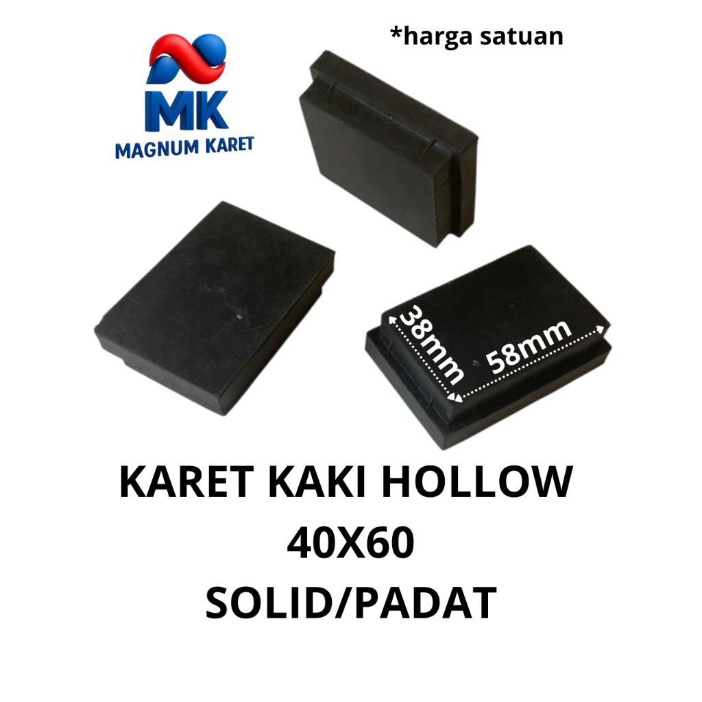 KARET KAKI HOLLOW 4X6 PADAT/karet tapak kaki / karet kaki hollow