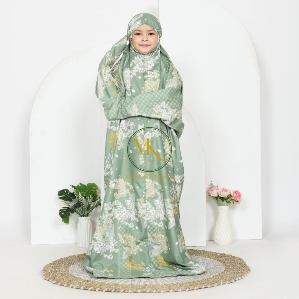 IKVINA - Mukena Terusan Anak SD Motif Mukenah Lajuran Anak Perempuan