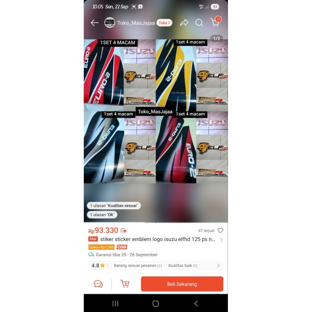 sticker standar Isuzu elf nkr 71