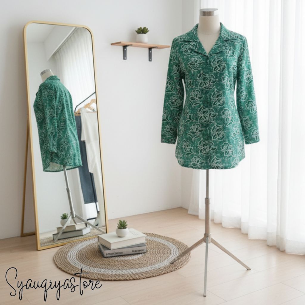 Atasan Batik PKK Nasional Hijau dan Biru