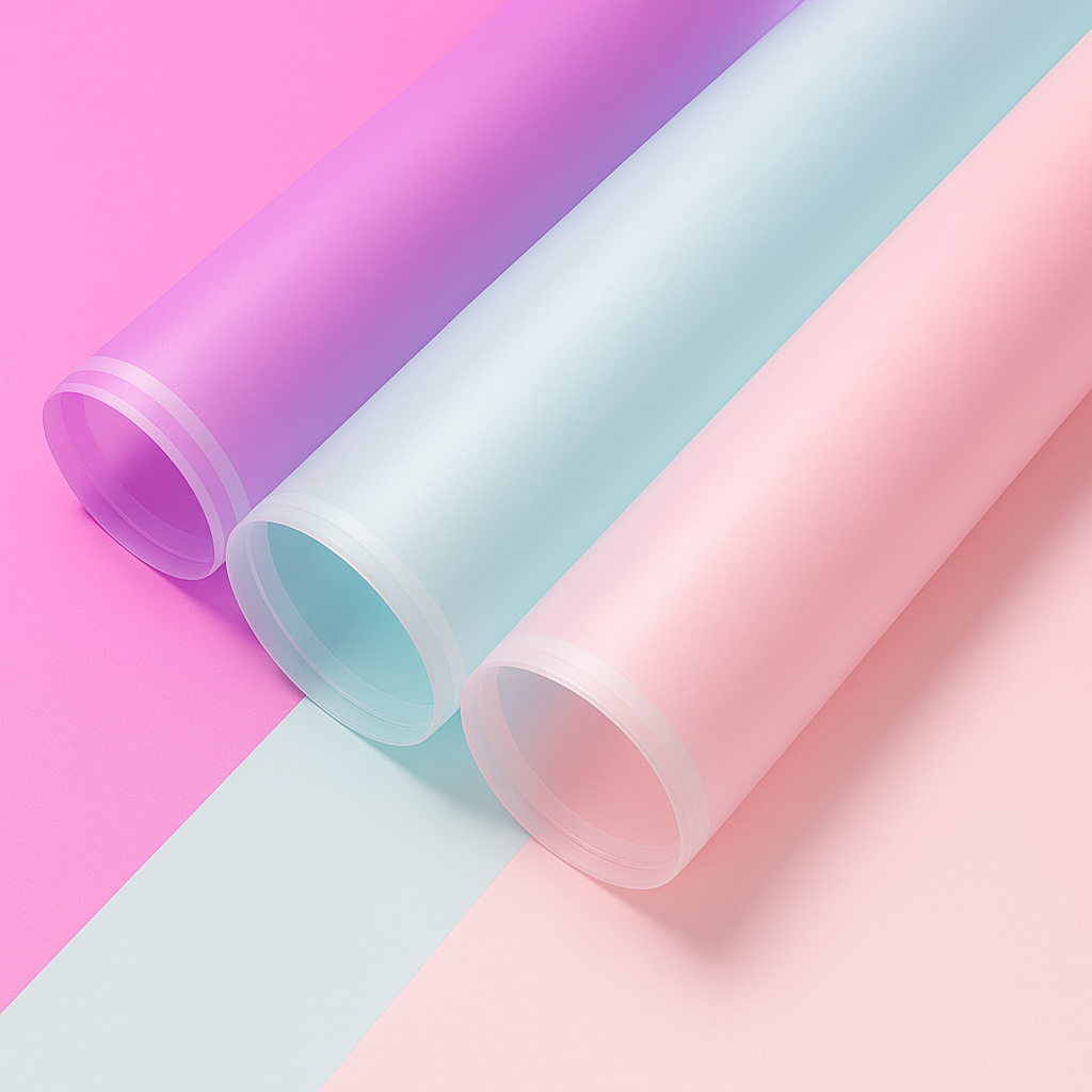 20 Lembar Kertas Buket Gradasi Putih / Cellophane Paper Gradasi