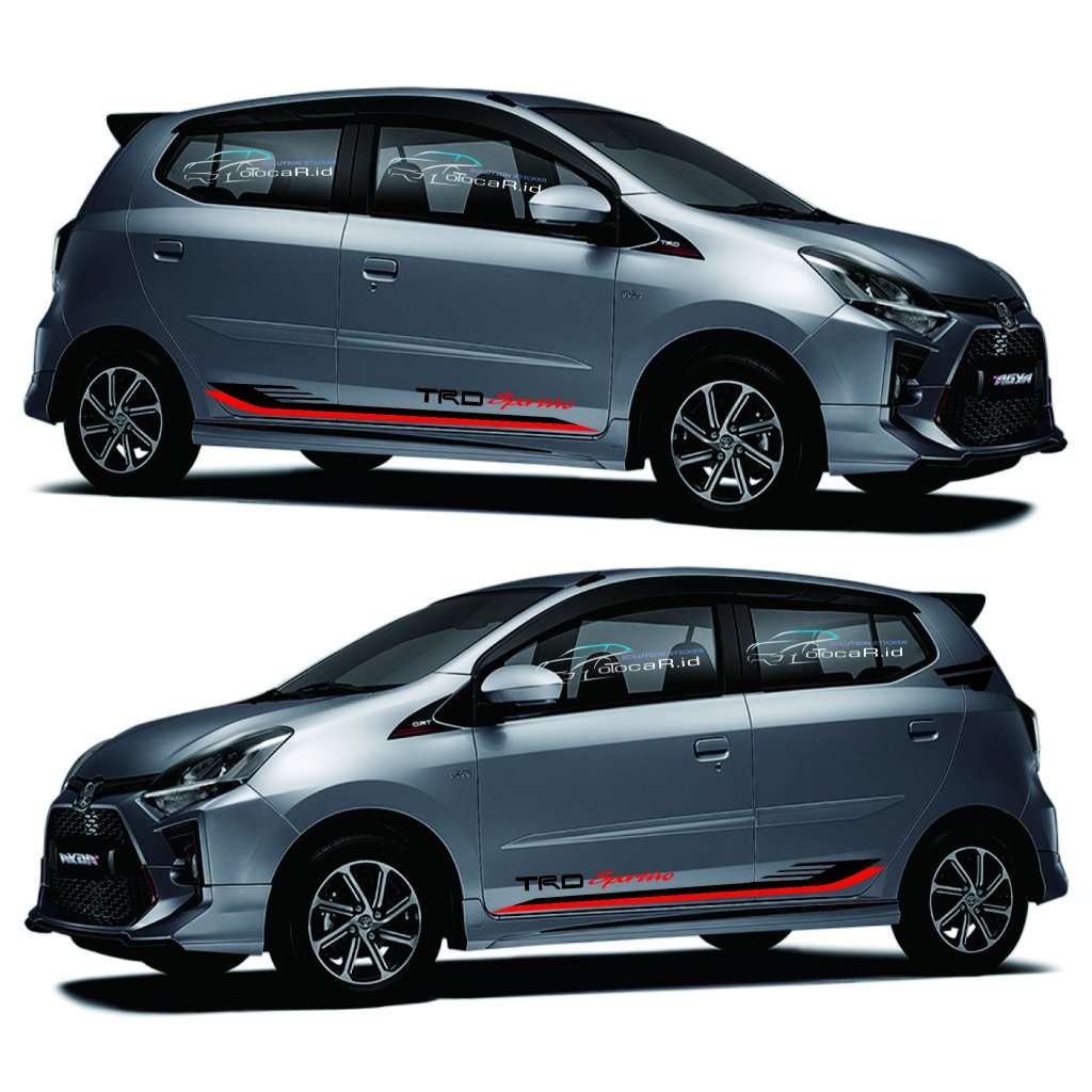 Stiker mobil trd sportivo body pintu samping agya ayla calya sigra avanza xenia lis trd sportivo