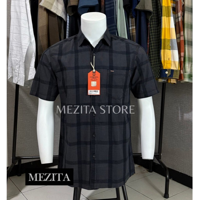 Kemeja Pria Cardinal Casual 1815 Hitam