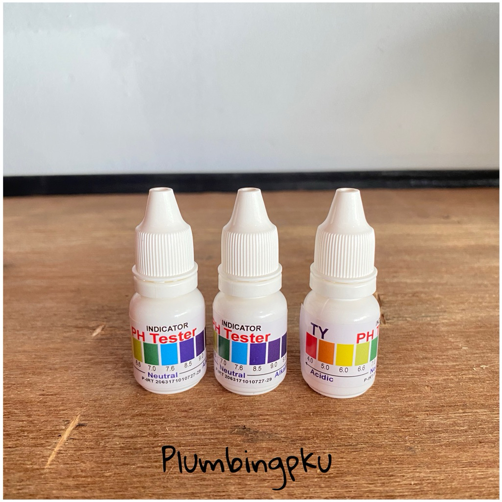 (/PCS) pH cair tester 5 ml untuk Tes pH Air Alkali - alat ph air - alat tes - alat pengukur ph air -