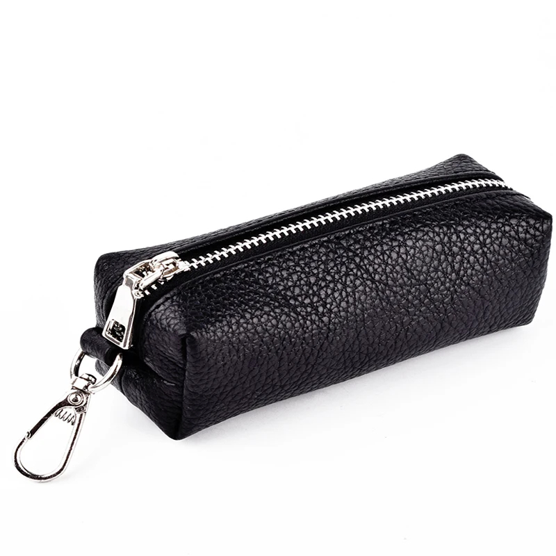 RAINE STORE Tas Gantungan Kunci Kulit Asli Ukuran Besar untuk Pria dan Wanita, Tas Clutch Fashion, T