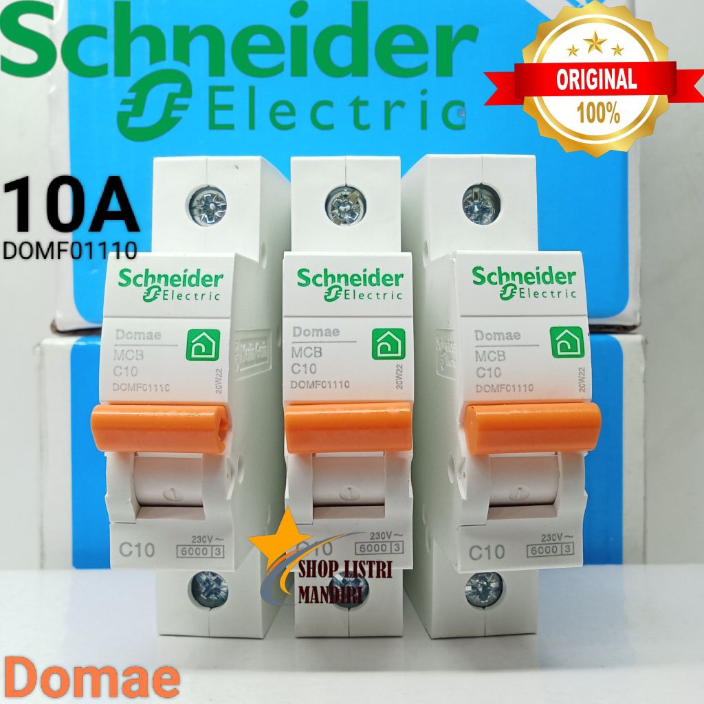 MCB 1p 10a Domae schneider mcb 1phase 10ampere c10 original