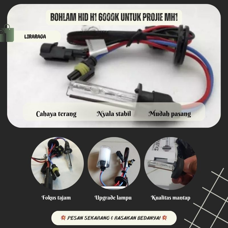 Bohlam HID H1 6000K Performa Terbaik untuk Projie MH1