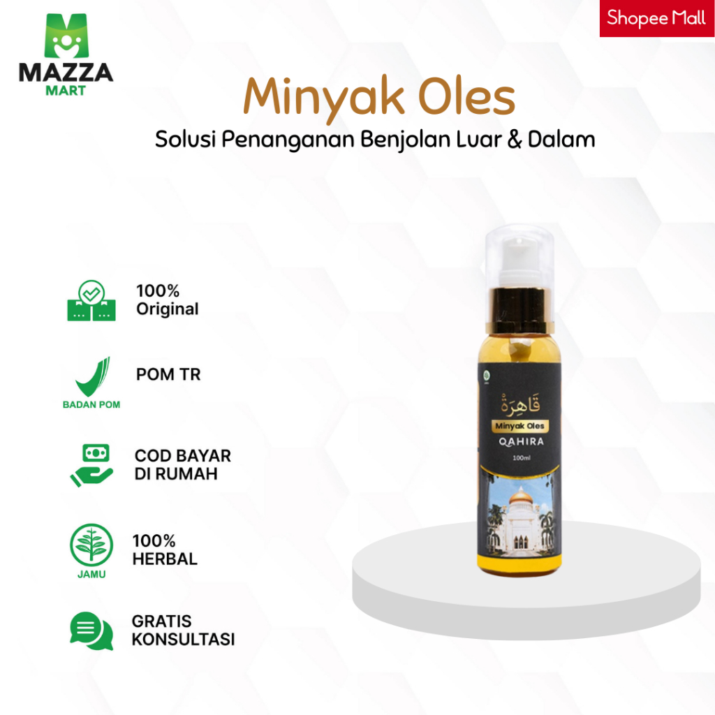 MINYAK OLES QAHIRA Original Atasi Benjolan Leher Lipoma Reaksi Cepat