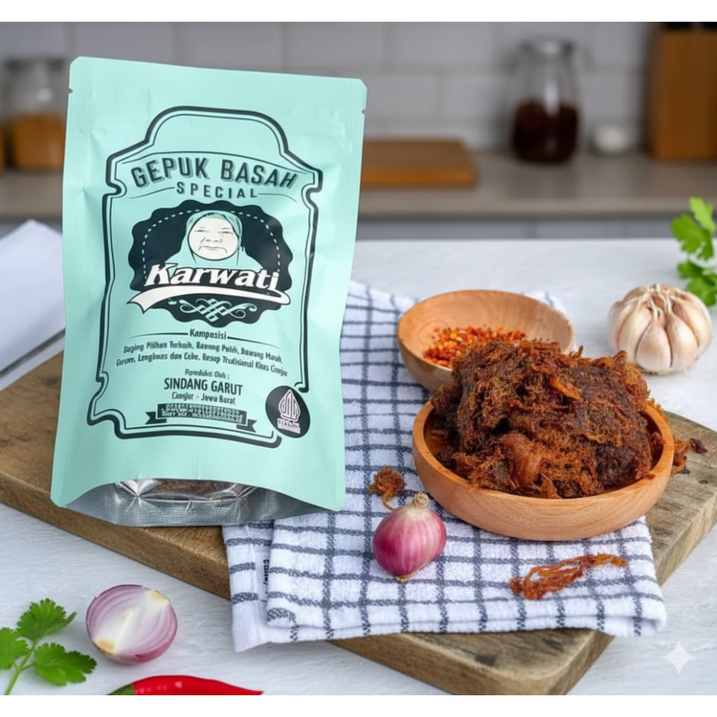 Gepuk Basah Karwati / Gepuk Kering Karwati 150gr