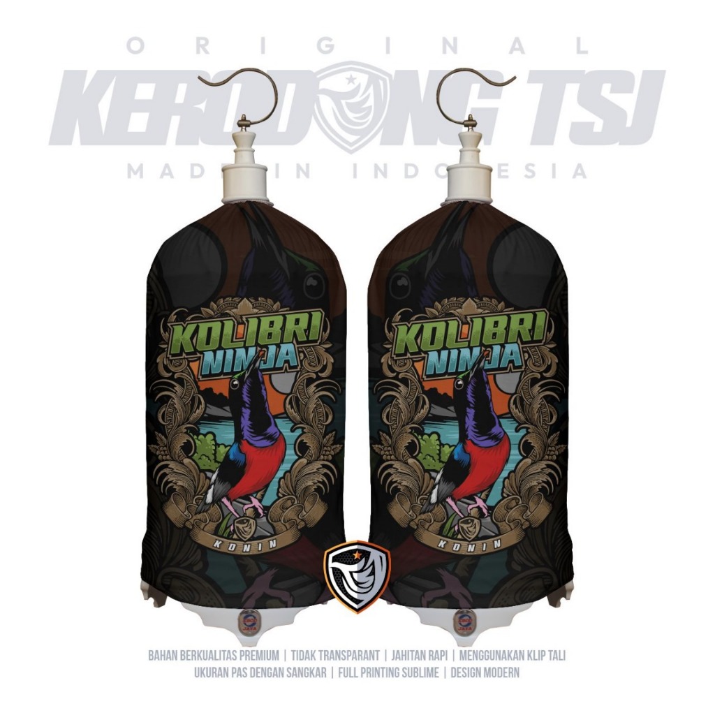 Kerodong LoveBird Motif Konin V2 Original TSJ Industries Bahan PE Premium Full Printing Sublime untu