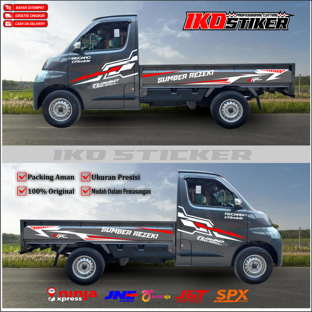 NEW Sticker Mobil Grand Max Pick Up SUMBER REZEKI For Daihatsu Granmax Aksesoris Body Samping Granma