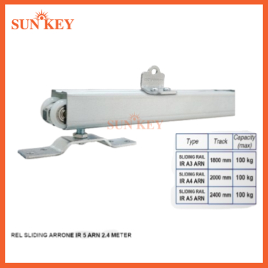 REL SLIDING / PINTU GESER ARRONE IR5 GALVANIS 2.4 METER