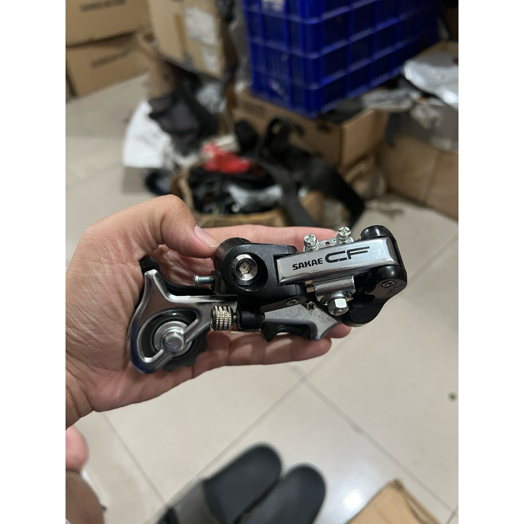 REAR DERAILLEUR RD SUNTOUR SAKAE CF 7 8 SPEED FEDERAL VINTAGE LAWAS CHROME SILVER NOS KLASIK SEPEDA