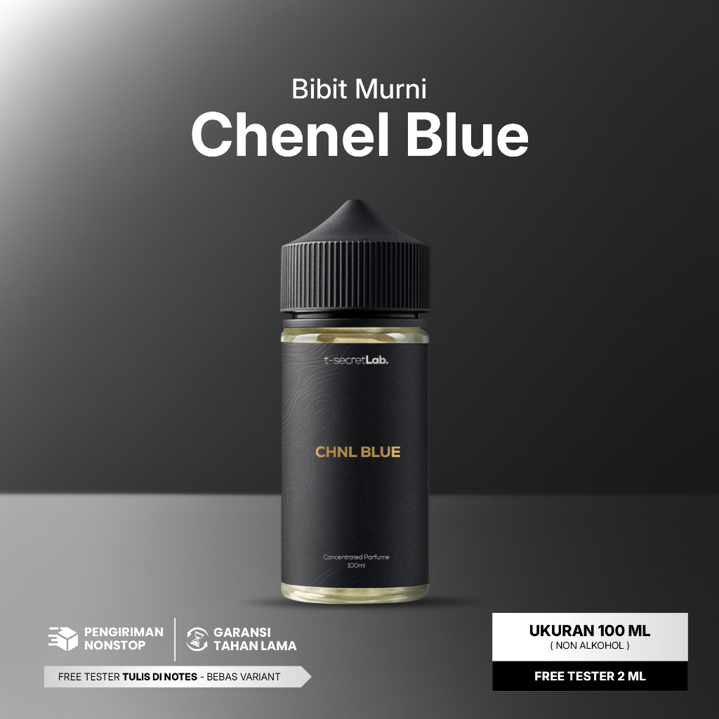 Chenel Blue - Bibit Parfum Murni Non Alkohol Wangi Tahan Lama Aroma Citrus Fresh Spicy