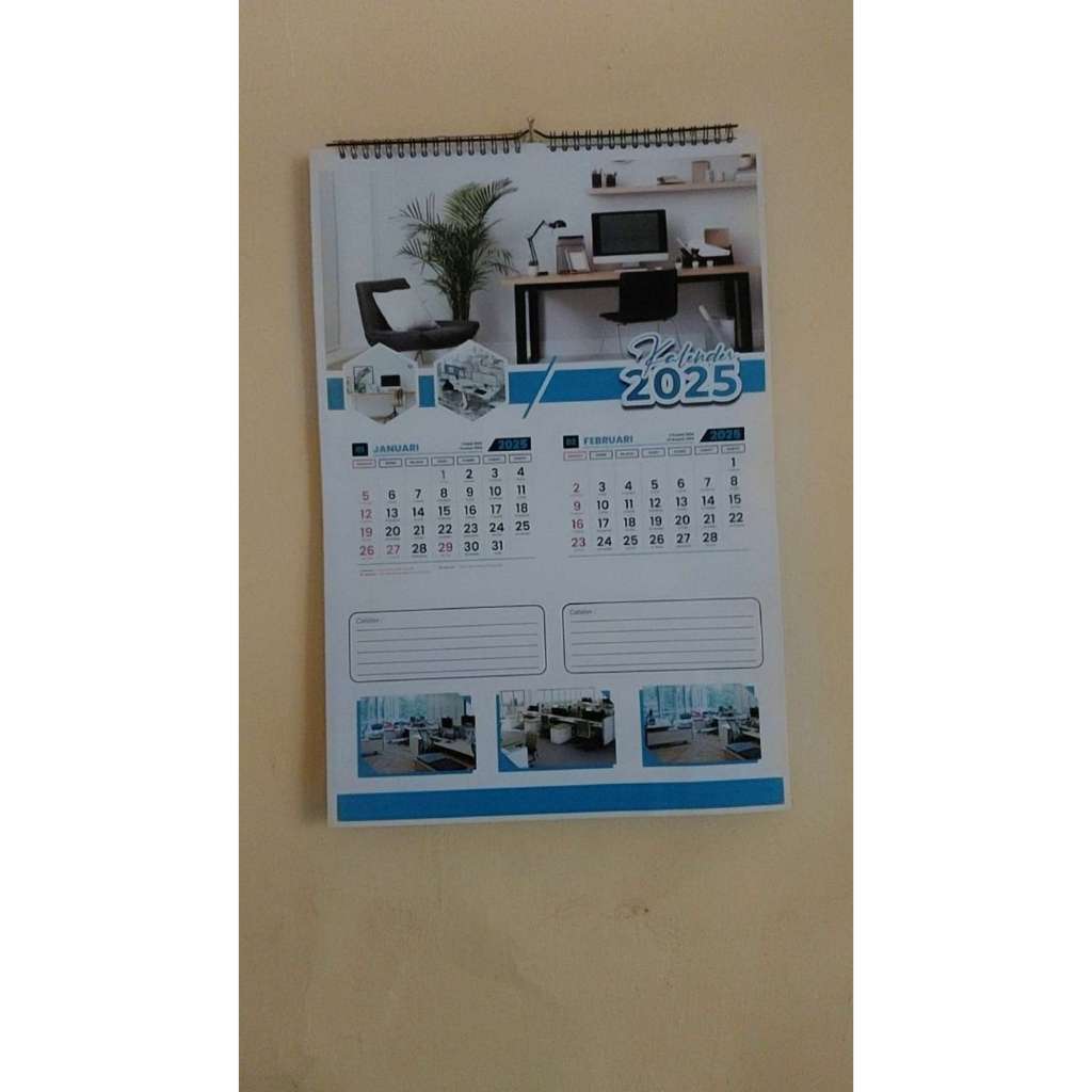 Kalender 2026 dinding spiral - Cetak kalender dinding Custom 1 Lembar | AC 230