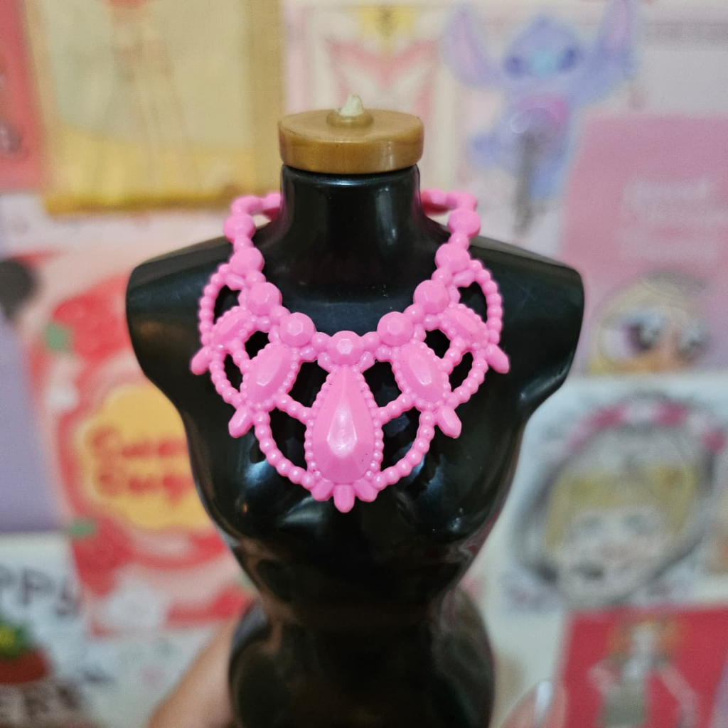 Aksesoris Boneka Barbie Kalung Pink