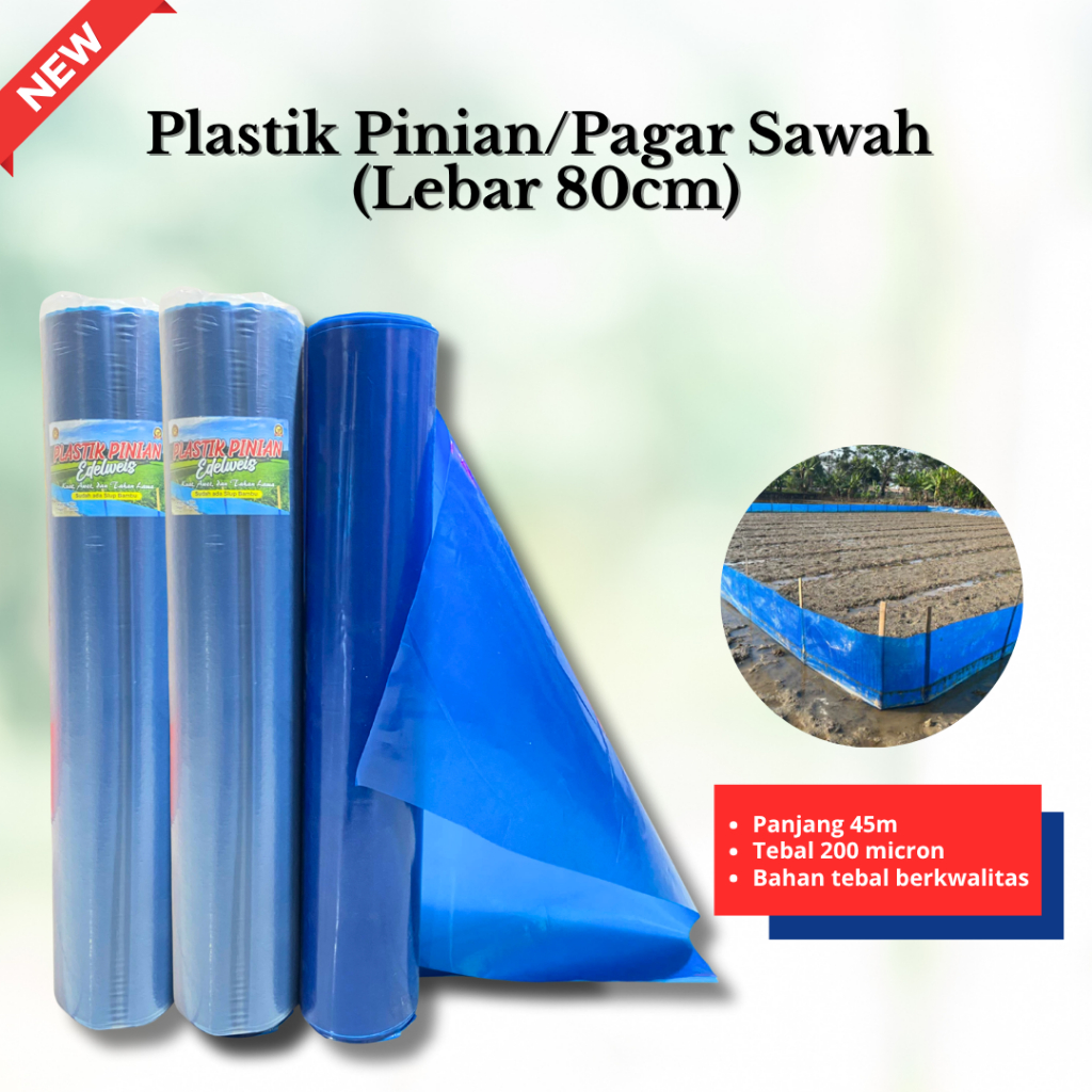 Plastik  Pinian Lebar 80cm-Pagar Sawah Anti Hama Lebar 80cm-Plastik Pagar Sawah Anti Tikus-Plastik F