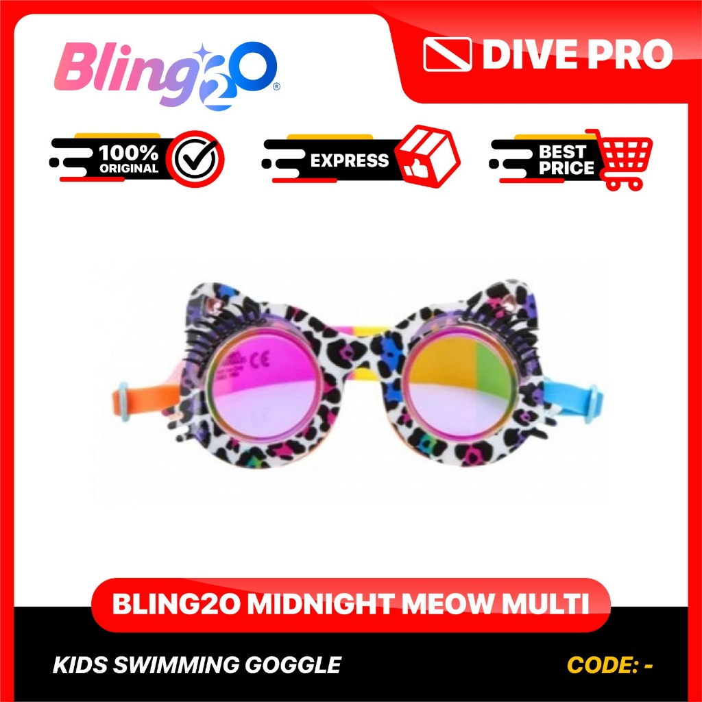 BLING2O GOGGLES MIDNIGHT MEOW MULTI