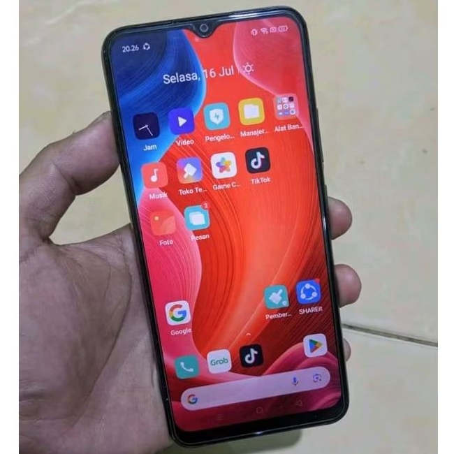 LCD Ori Asli Copotan Realme C15 / C12 / C11 / Realme Narzo 20 / 30A Fullset Touchscreen