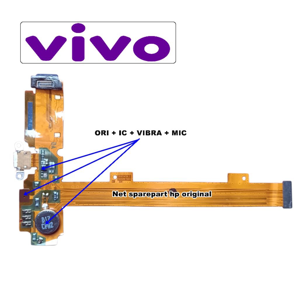 FLEXIBLE KONEKTOR CAS VIBRA MIC VIVO Y65 / VIVO 1719 ORIGINAL NEW